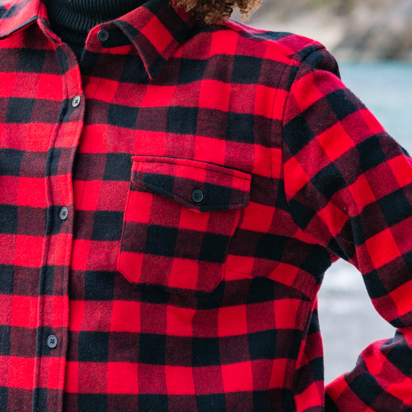 600 Woman's Button Shirt Red Black Buffalo Check – Rocky Mountain ...