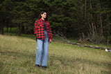 Men's Black / Red Buffalo Check Padded Flannel Camping Jacket