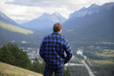 Men's Royal Blue Padded Flannel Camping Jacket