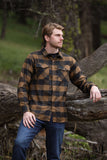 312 Men's Black and Brown Buffalo Check Flannel Shirt