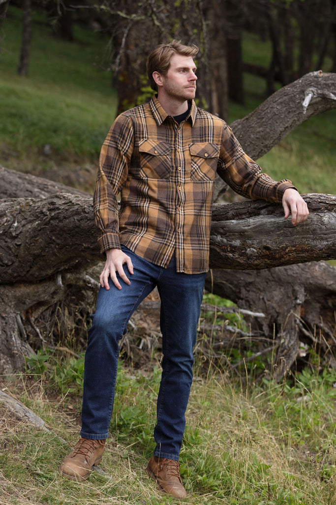 312 Men's Mocha Brown Flannel Shirt