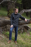 312 Men's Black and Grey Buffalo Check Flannel Shirt