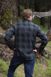 312 Men's Black and Grey Buffalo Check Flannel Shirt