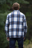 Brush Flannel Shacket /  Blue & Caramel Plaid