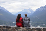 Men's Black / Red Buffalo Check Padded Flannel Camping Jacket