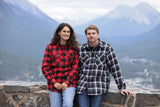 Men's Black / Red Buffalo Check Padded Flannel Camping Jacket