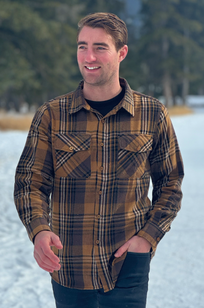 312 Men's Mocha Brown Flannel Shirt