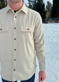 912 Men’s Solid Sand Color Flannel Shirt