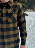 312 Men's Black and Brown Buffalo Check Flannel Shirt