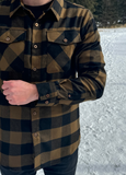 312 Men's Black and Brown Buffalo Check Flannel Shirt