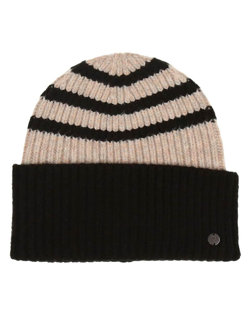 Black Striped Beanie