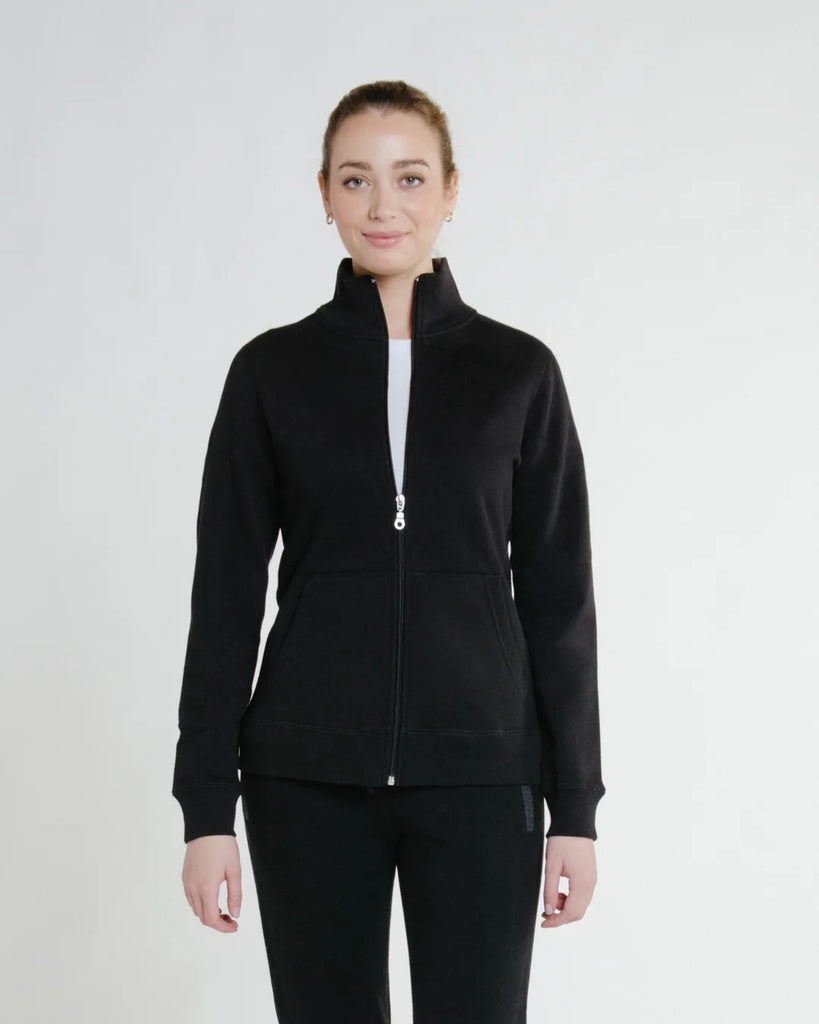 Full Zip Fitted Canadian Jacket In Black