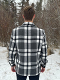 Brush Flannel Shacket / Grey Check