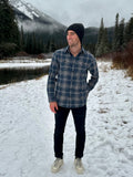 912 Men’s Wedge Wood Blue Plaid Flannel Shirt