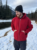 Full Zip Hoody In Red