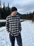 812 Navy and Sage Men's Flannel Shirt