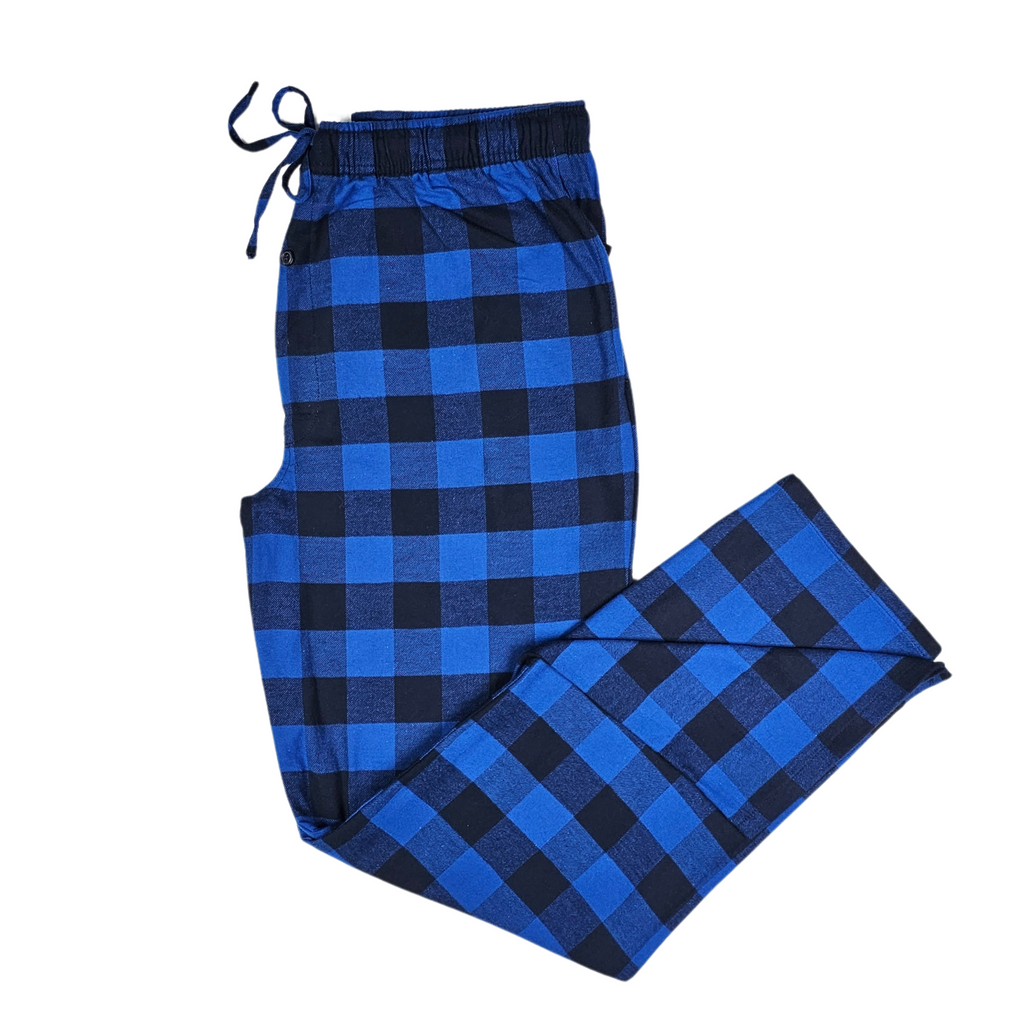 Men s Flannel Lounge Pant Blue Buffalo Check