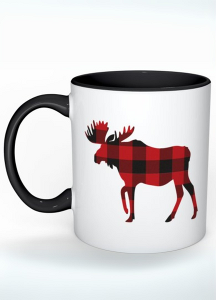 Mug in Red Black Buffalo Check /Moose