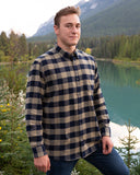 812 Navy and Sage Men's Flannel Shirt