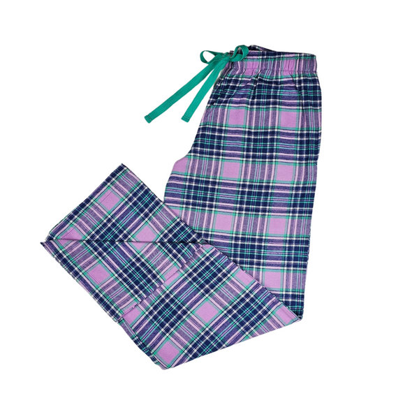 Flannel Lounge Pant in Pink, Navy and Green