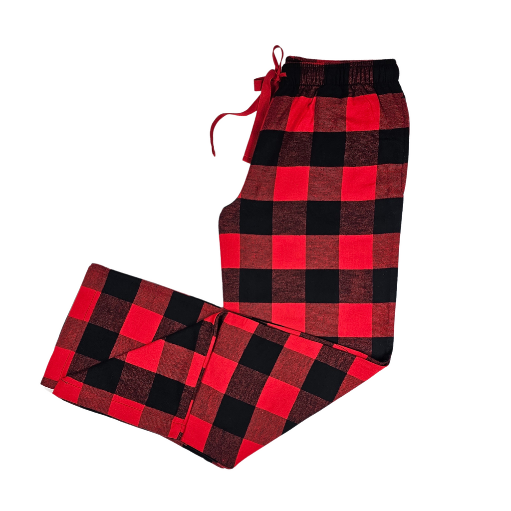 Flannel Lounge Pants in Red and Black Buffalo Check