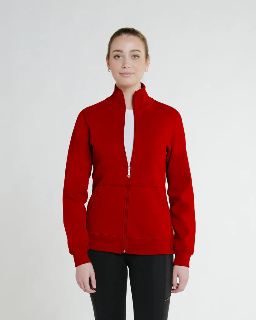 Full Zip Fitted Canadian Jacket In Red