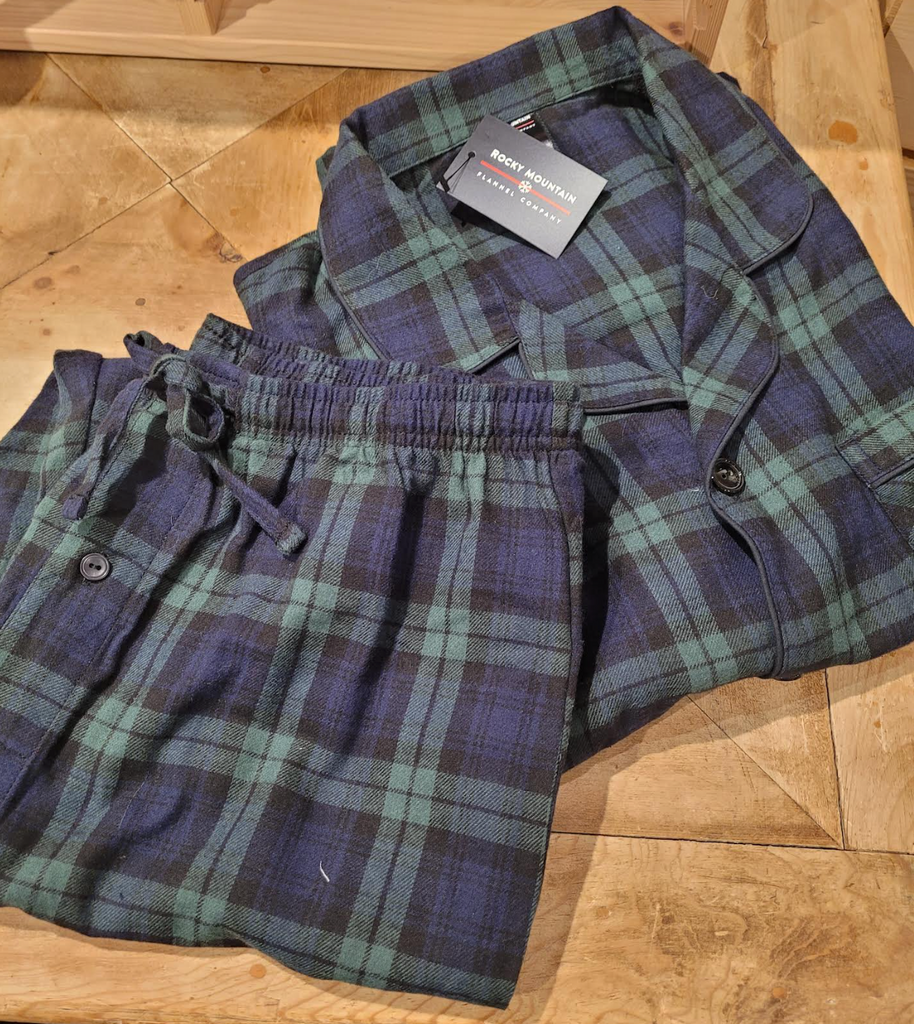 Mens tartan pyjama set sale