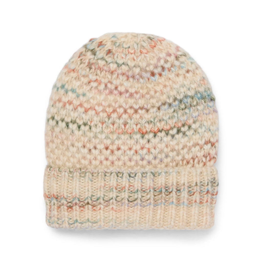 Knit Beanie- Cream Combo