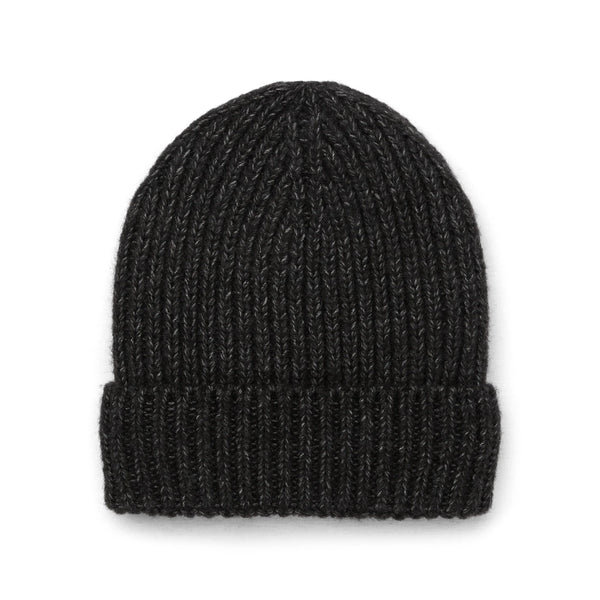 Ribbed Beanie- Dark Heather Grey