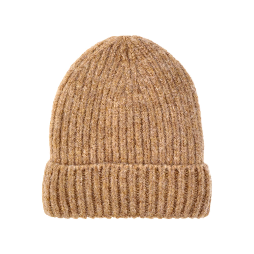 Ribbed Beanie- Sand