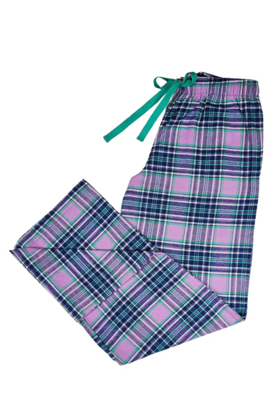 Flannel Lounge Pant in Pink, Navy and Green