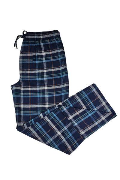 Men's Flannel Lounge Pant / Multi Blue Plaid