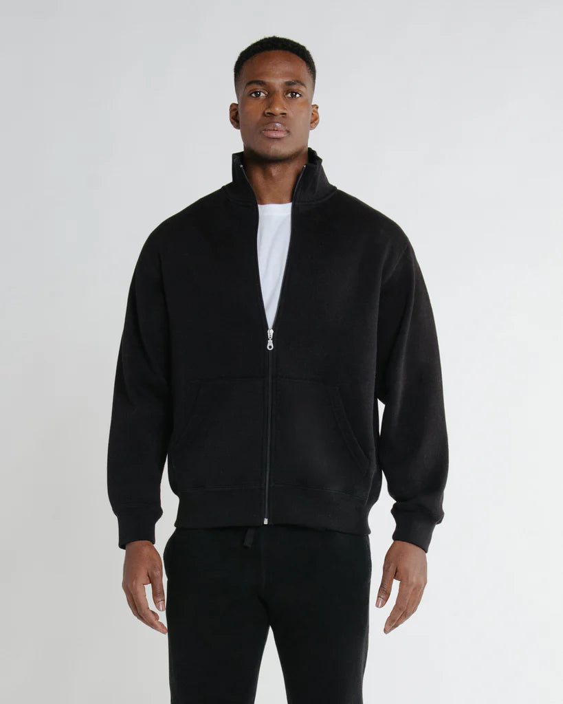 Full Zip Relaxed Canadian Jacket In Black