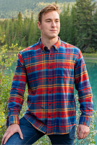 812 Orange Men's Flannel Shirt