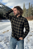 812 Black and Olive Buffalo Check Men's Flannel Shirt