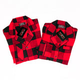 Ladies 2pc. Flannel Pyjama / Red and Black Buffalo Check