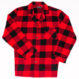 Ladies 2pc. Flannel Pyjama / Red and Black Buffalo Check