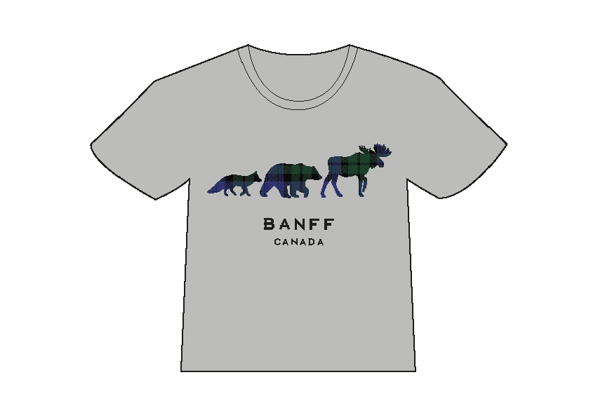 Grey Banff 3 Animal T-Shirt