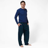 Rocky Mountain Flannel Men's Flannel Lounge Pant in Black Watch Front View